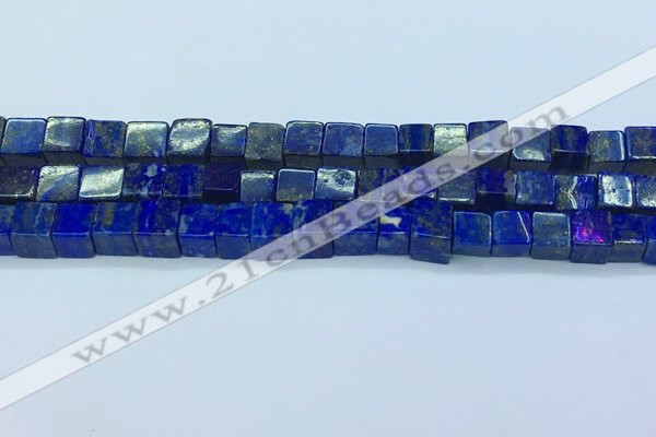 CNL1674 15.5 inches 7*7mm cube lapis lazuli gemstone beads