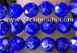 CNL1705 15.5 inches 4mm faceted round lapis lazuli beads