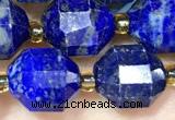 CNL1720 15 inches 9*10mm faceted lapis lazuli beads wholesale