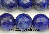 CNL1737 15 inches 10mm faceted round lapis lazuli beads