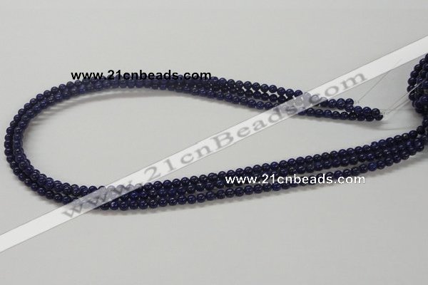 CNL204 15.5 inches 4mm round natural lapis lazuli beads wholesale