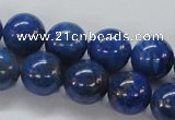 CNL229 15.5 inches 14mm round natural lapis lazuli beads wholesale