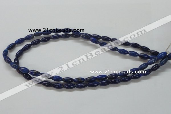 CNL235 15.5 inches 6*12mm rice natural lapis lazuli beads wholesale