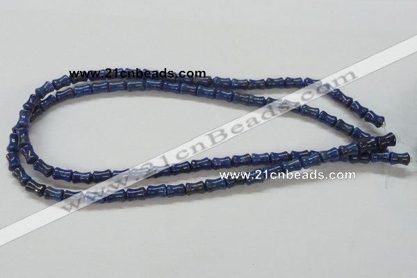 CNL238 15.5 inches 6*8mm bamboo shape natural lapis lazuli beads wholesale