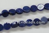 CNL240 15.5 inches 8mm coin natural lapis lazuli beads wholesale