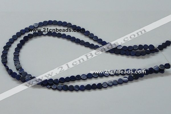 CNL241 15.5 inches 6*6mm heart natural lapis lazuli beads wholesale