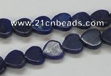 CNL243 15.5 inches 10*10mm heart natural lapis lazuli beads wholesale