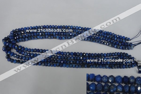 CNL426 15.5 inches 4*6mm faceted rondelle natural lapis lazuli gemstone beads