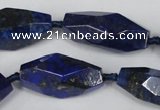 CNL443 15.5 inches 13*30mm faceted nuggets natural lapis lazuli beads