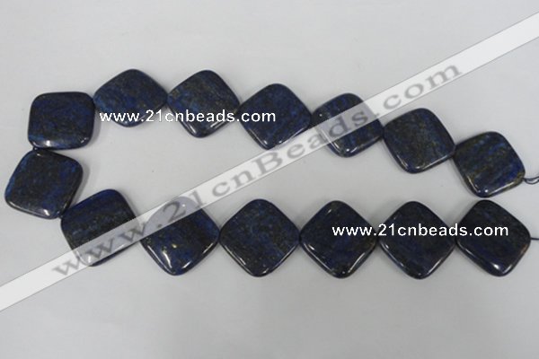 CNL527 15.5 inches 25*25mm diamond natural lapis lazuli gemstone beads