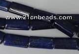 CNL541 15.5 inches 8*16mm flat tube natural lapis lazuli gemstone beads