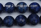 CNL607 15.5 inches 18mm faceted round natural lapis lazuli gemstone beads