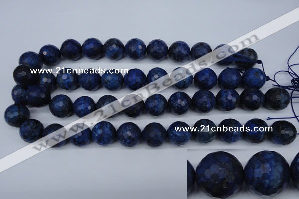 CNL607 15.5 inches 18mm faceted round natural lapis lazuli gemstone beads