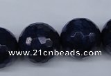 CNL608 15.5 inches 20mm faceted round natural lapis lazuli gemstone beads