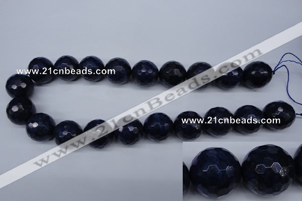 CNL608 15.5 inches 20mm faceted round natural lapis lazuli gemstone beads