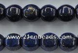 CNL636 15.5 inches 13*14mm pumpkin natural lapis lazuli beads