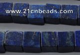 CNL645 15.5 inches 12*12mm cube natural lapis lazuli beads