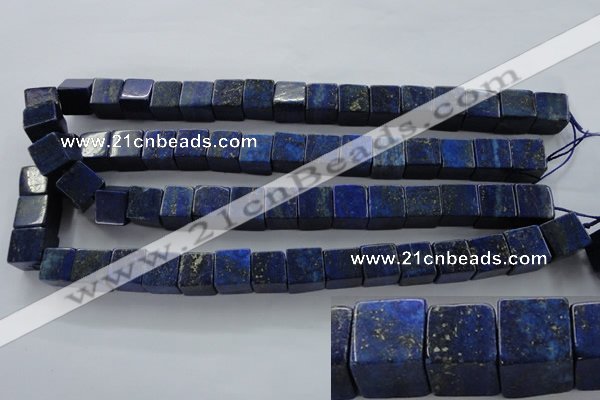 CNL645 15.5 inches 12*12mm cube natural lapis lazuli beads