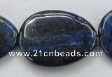 CNL655 15.5 inches 25*35mm flat teardrop natural lapis lazuli beads