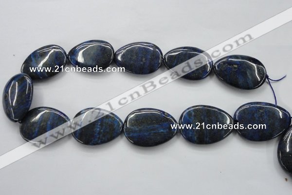 CNL655 15.5 inches 25*35mm flat teardrop natural lapis lazuli beads