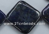 CNL693 15.5 inches 35*35mm diamond natural lapis lazuli beads