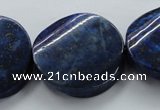 CNL698 15.5 inches 30mm twisted coin natural lapis lazuli beads