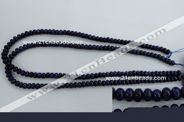 CNL861 15.5 inches 4*6mm rondelle natural lapis lazuli gemstone beads