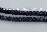 CNL871 15.5 inches 4*6mm faceted rondelle natural lapis lazuli beads