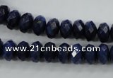 CNL873 15.5 inches 6*10mm faceted rondelle natural lapis lazuli beads