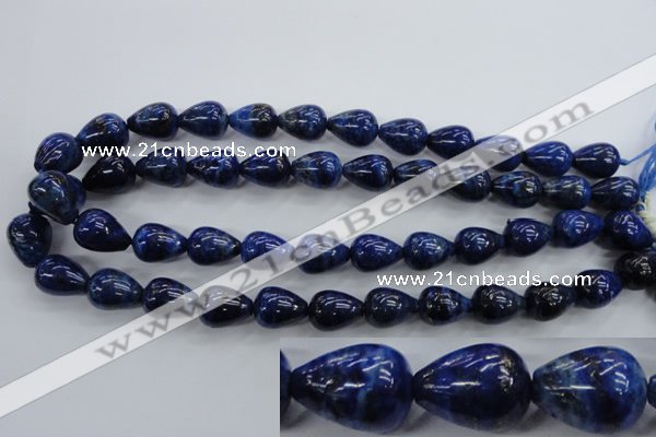 CNL902 15.5 inches 12*16mm teardrop natural lapis lazuli gemstone beads