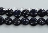 CNL922 15.5 inches 8mm flat round natural lapis lazuli gemstone beads