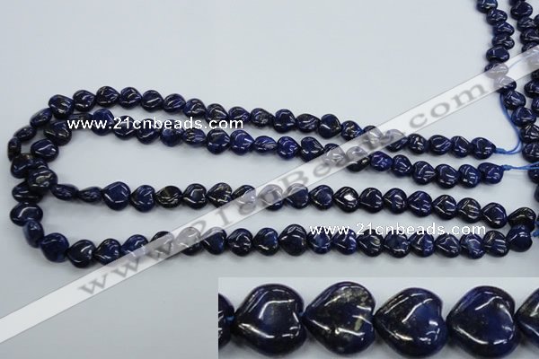 CNL931 15.5 inches 10*10mm heart natural lapis lazuli gemstone beads