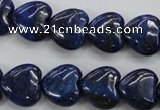 CNL933 15.5 inches 14*14mm heart natural lapis lazuli gemstone beads