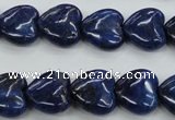 CNL934 15.5 inches 15*15mm heart natural lapis lazuli gemstone beads