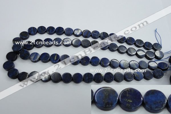 CNL988 15.5 inches 12mm coin natural lapis lazuli gemstone beads