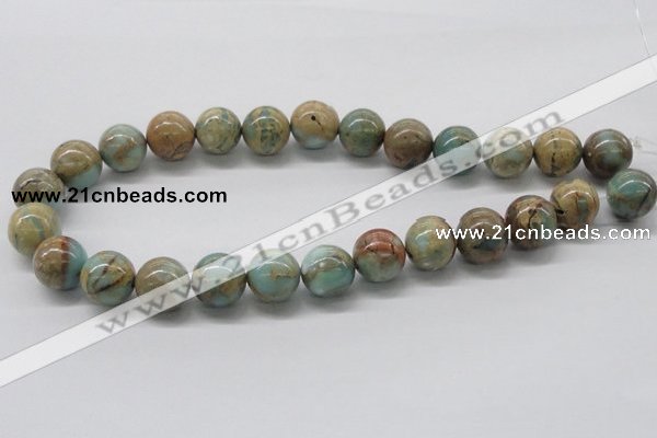 CNS04 16 inches 16mm round natural serpentine jasper beads wholesale