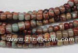 CNS128 15.5 inches 4*6mm rondelle natural serpentine jasper beads