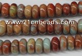 CNS130 15.5 inches 6*10mm rondelle natural serpentine jasper beads