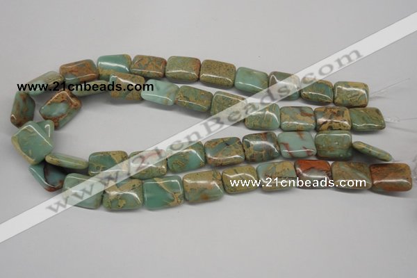 CNS148 15.5 inches 15*20mm rectangle natural serpentine jasper beads