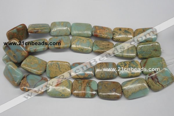 CNS151 15.5 inches 22*30mm rectangle natural serpentine jasper beads