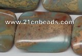 CNS152 15.5 inches 30*40mm rectangle natural serpentine jasper beads