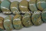 CNS175 15.5 inches 18mm flat round natural serpentine jasper beads