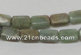 CNS18 16 inches 8*12mm rectangle natural serpentine jasper beads