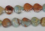 CNS186 15.5 inches 12*12mm triangle natural serpentine jasper beads