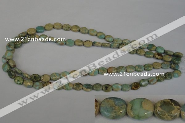 CNS188 15.5 inches 8*10mm oval natural serpentine jasper beads