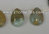 CNS200 Top-drilled 15*20mm flat teardrop natural serpentine jasper beads