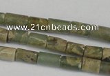 CNS206 15.5 inches 4*6mm tube natural serpentine jasper beads