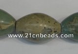 CNS208 15.5 inches 20*30mm rice natural serpentine jasper beads