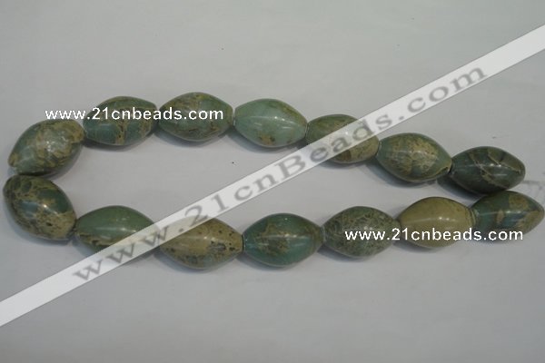 CNS208 15.5 inches 20*30mm rice natural serpentine jasper beads