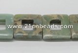 CNS21 16 inches 20*20mm square natural serpentine jasper beads